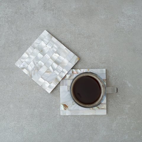 Royal Pearl Square Coaster in Premium gift box