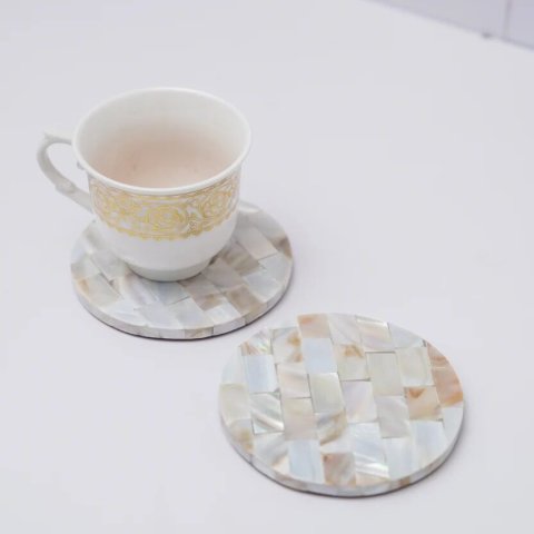 Royal Pearl Round Coaster in Premium gift box
