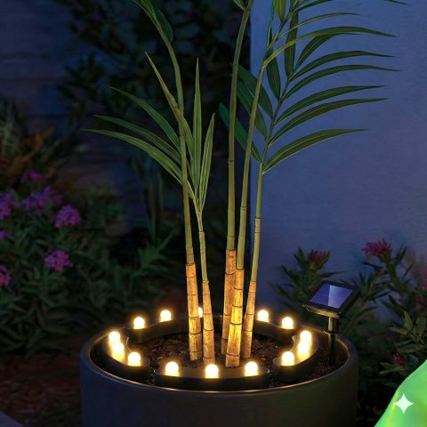 Solar LED Flower Pot lights
